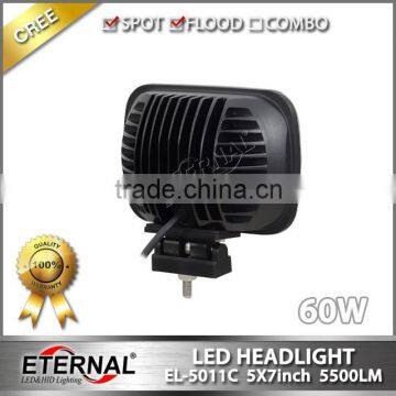 5x7 LED Sealed Headlight 60W With Out Mounting Brackets H6014 H6052 H6054 Headlamp Replacement photo-4