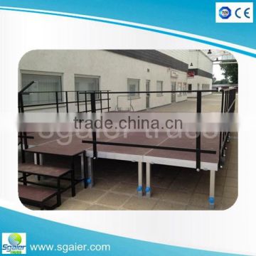 aluminum frame plexiglass outdoor stage backdrop frame stage folding stage