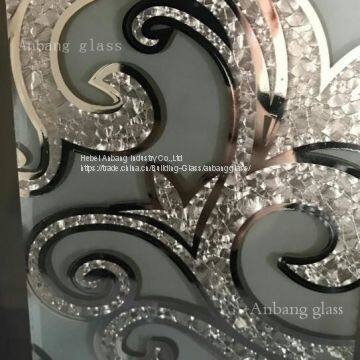 Best China Glass Factory of cheap titanium coated mirror glass, decorative art door glass