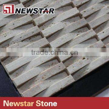 Honed Travertine Tile Backing Mesh Mosaics photo-3