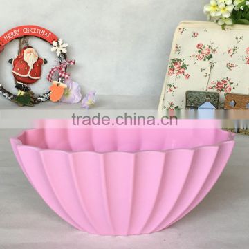 New design attractive shell type colorful decorative plastic plant pots