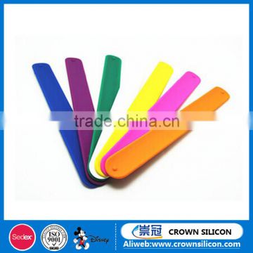 Customized Silicone Slap band, Colorful Silicone Slap Snap Bracelet