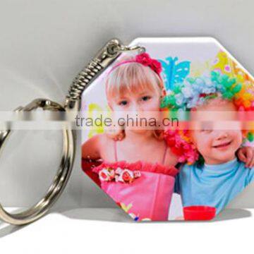 Sublimation Polymer Octagon Keychain