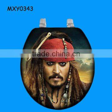 Cool Pirate Captain Custom Resin Novelty Toilet Seat