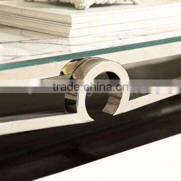 Modern Stone Lowes TV Stand Stainless Steel Legs With Drawer photo-3