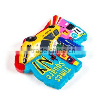 American Tourist Souvenirs New York City Yellow Taix 3d Resin Custom Fridge Magnet photo-3