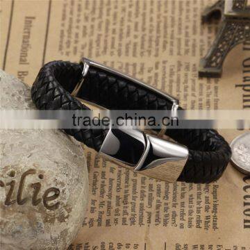 Small MOQ+Mix Designs +In Stock Can Custom Logo Rope Leather Bracelet Bracelet Custom Wholesale photo-3