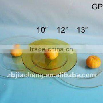 clear round flat glass plate manufacturer GP10