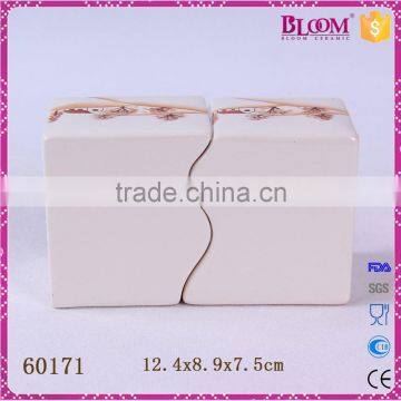 Personalized Ceramic Rectangle Salt and Pepper Shaker photo-3