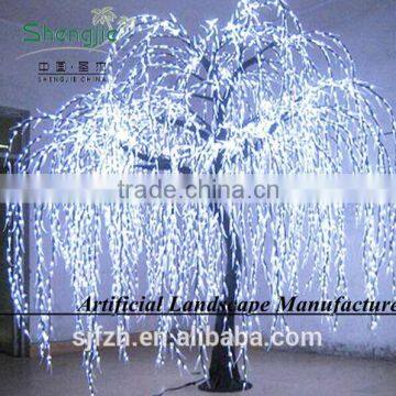 artificial led white willow trees
