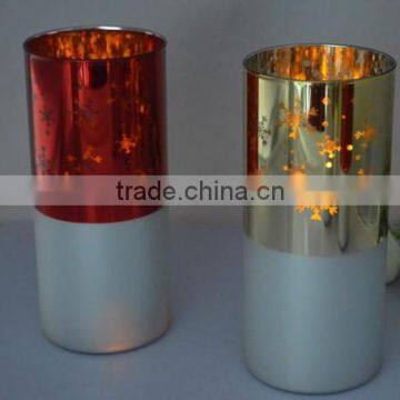 metal floor candle stand shaped glass jars