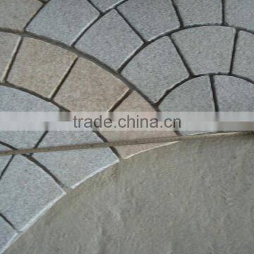 Fan Shape Granite Paving Stone Mixed Color Driveway Paving Stone photo-3