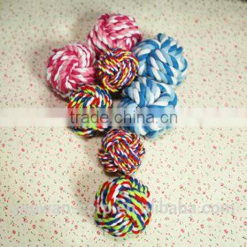 colored textile ball toys for dog pet