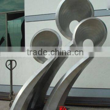 Square stainless steel flower sculpture