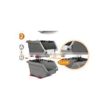 Click Bins,stackable Bins Plastic PP Storage Tool Bin Box photo-3