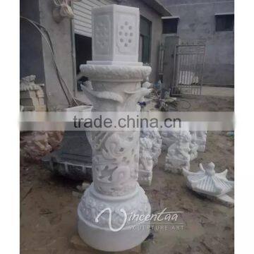 garden decoration animal carving stone pillars wholesale