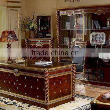 European Style Classical Office Desks Set;Soild Wood Office Furniture Set,Antique Office Furniture Set,Exclusive Desk (BG600038)