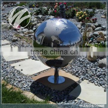 Stainless Steel World Map Ball Sculpture