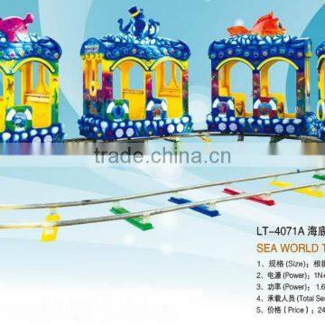 Amusement Park Electric Train Track Toy Mini Sea World Train