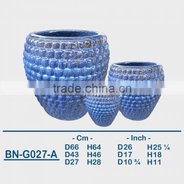 GLAZED CERAMIC OUTDOOR POT BN-G027