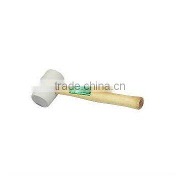 RUBBER MALLET WITH WOOD HANDLE