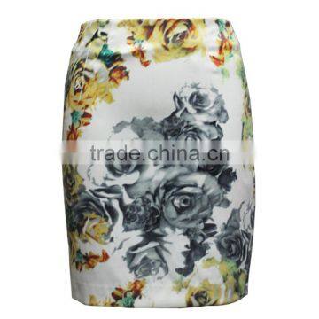 Summer/casual Wear Flower Print Tight Fit Hot Tub Skirt for Women photo-3