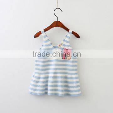 High Quality Autumn Children Clothing Girls Striped V Neck Sleeveless Sweater Vest photo-5
