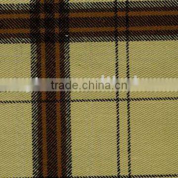 100%cotton Check Print Twill Fabric for Garments Print Twill Fabric