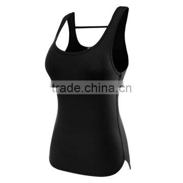 High Quality Solid Color Wholesale Custom Womens Sport Tank Top photo-4