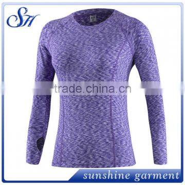 High Quality Breathable Women Gym Long Sleeve T-shirts photo-2