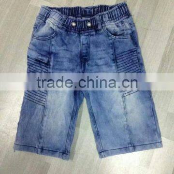 Stock lots clothing kid's casual new desgin cheap denim shorts