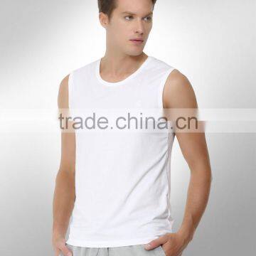 Lastest Breathable Men Wholesale Plain White Tank Tops photo-2