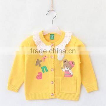 Girls lace decorated sweater knitted designs pictures