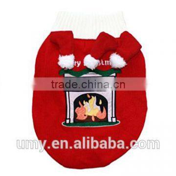 Fireplace Dog Sweater With 3D Stockings Knitting Christmas Dog Sweater XXXS To XXXL photo-5