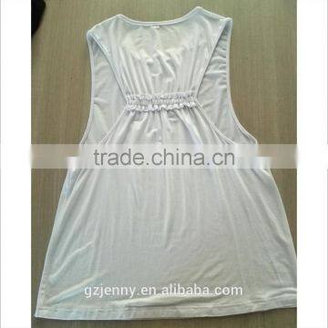 Wholesale Manufacturer Sleeveless Stretch Loose Muscle Racerback 100 Cotton Tank Top photo-3