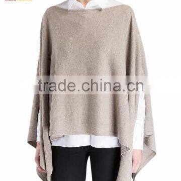Solid Color Women Cashmere Poncho Cape Clothing