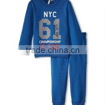 customized cotton screen printed boys clothing sets