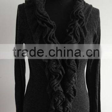 Fashion ladies lacy/lace knitted cardigan sweater