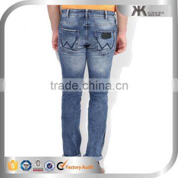 Men Latest Design Denim Fabric Denim Jean Distressed Jeans Pants photo-2