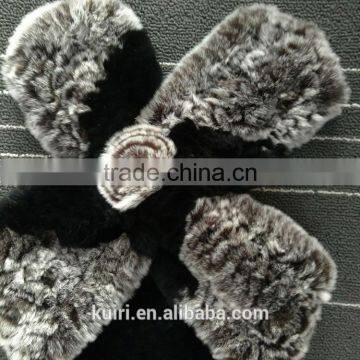 100% Real Fur Scarves Women High Quality Natural Rex Rabbit Fur Scarf With Sliver Fox Fur Wraps Female photo-3