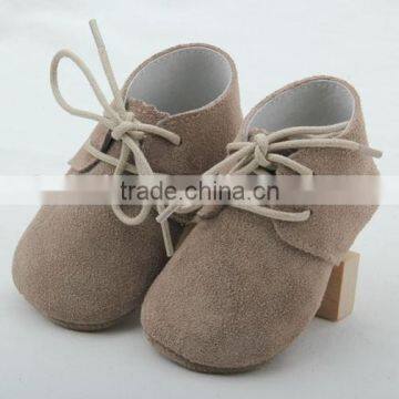 New Style Genuine Sheepskin Leather Baby Shoes photo-4