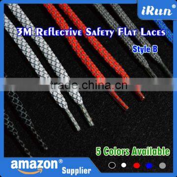 3M Scotchlite Ultra Reflective Fibers Flat Shoelaces With Transparent Tips - Retail Package - Customized 3M Safety Sneaker Laces photo-4