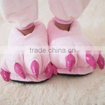 Kids Men Women Animal Monster Feet Slippers Claw paw Plush Shoes