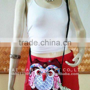 Thai Handmade shoulder bag Patchwork Fabric OWL