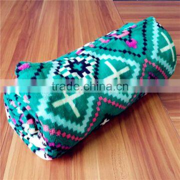 Fleece Plaid Printed New Design Multicolor Knitted Sherpa Children Baby Rag Girl Beach Travel Thick Made Throw Blanket photo-2