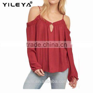 Fashionable Design Ladies Casual Off The Shoulder Top photo-2