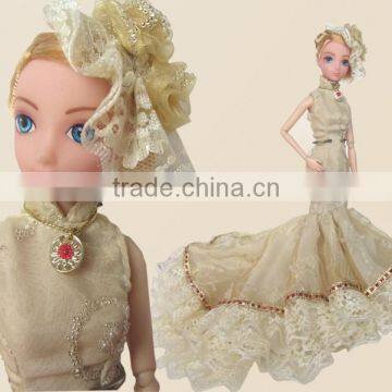 Custom Make Fancie Ball Gown Doll Pretty Plastic Dress up Doll photo-2