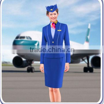 airline stewardess uniform,hot tailored polyester Stewardess uniform