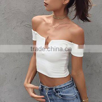 fashion women top off shoulder Nightclub Top