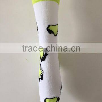 Amazon Hot Sale Young Girl Custom LOGO Crew Fashion Colored Women Dress Tube Cotton Socks photo-3
